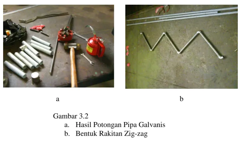 Gambar 3.2 a. Hasil Potongan Pipa Galvanis  