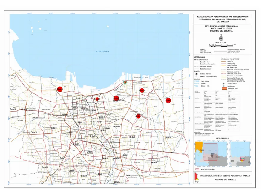 Gambar 5.2 Rencana Pusat Permukiman Kota Administrasi Jakarta Utara