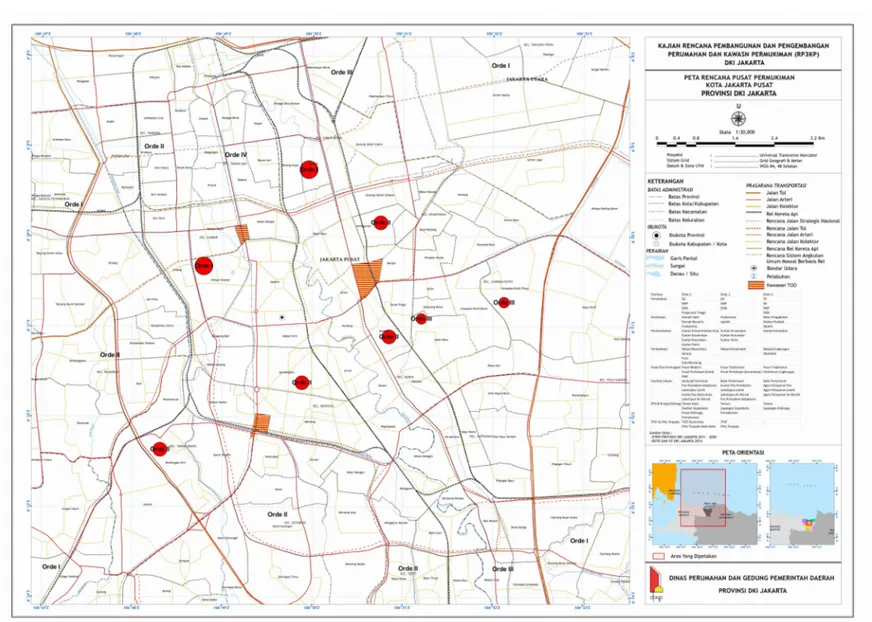 Gambar 5.3 Rencana Pusat Permukiman Kota Administrasi Jakarta Pusat