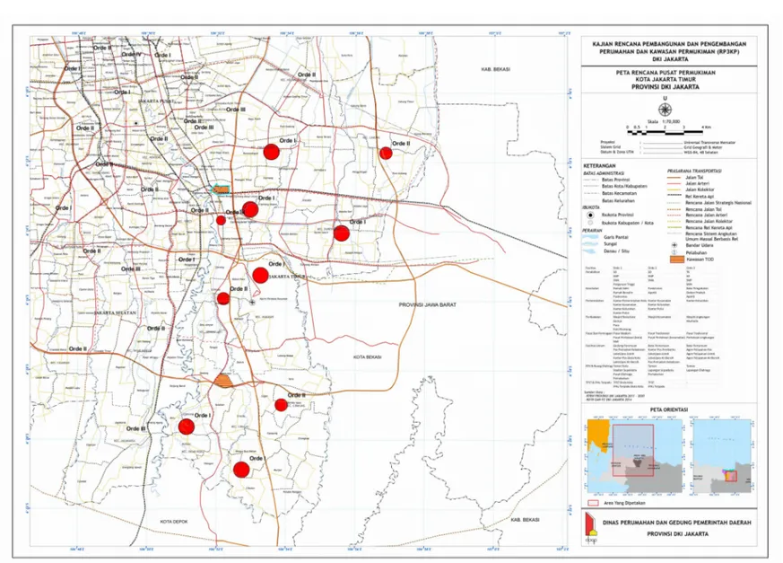 Gambar 5.4 Rencana Pusat Permukiman Kota Administrasi Jakarta Timur