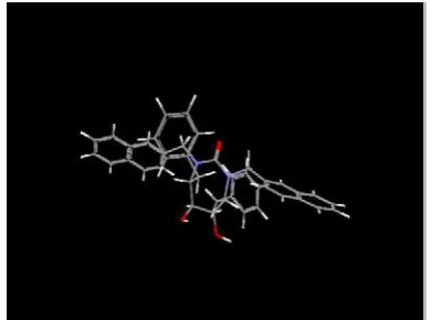 Gambar 5. Stuktur ligan dan binding site dari vaksin NHM (Program Arguslab) 