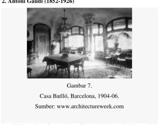 Gambar 7. Casa Batlló, Barcelona, 1904-06.  