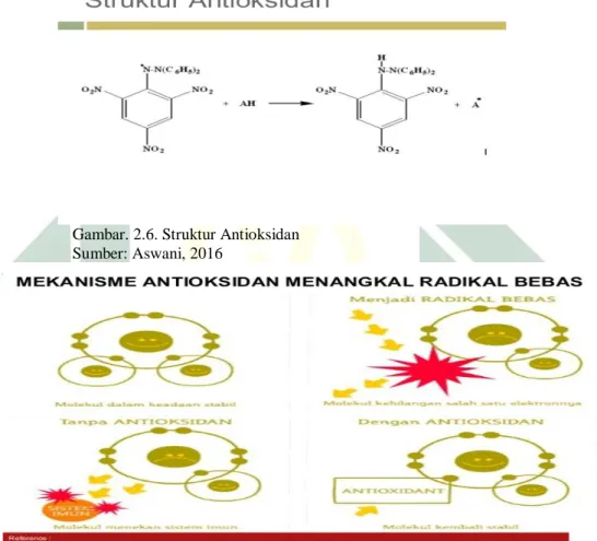 Gambar 2.7. Mekanisme antioksidan menangkal radikal bebas  Sumber: Inkes.bontangkita.go.id 