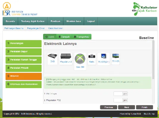 Gambar 2.2 Kalkulator Karbon IESR (Sumber: Institute for Essential Service  Reforms (IERS), 2014) 