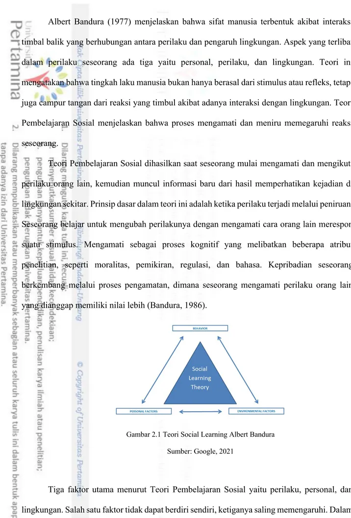 Gambar 2.1 Teori Social Learning Albert Bandura  Sumber: Google, 2021 