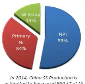 Gambar 4. Penggunaan NPI Untuk  Memproduksi Stainless Steel (SS) Di China20) 