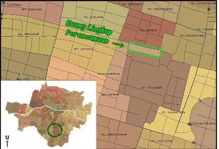 Gambar I.1. Peta Lokasi Perencanaan Pasar Klewer