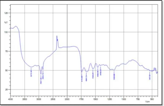 Gambar 6 Spektra dengan perendaman 10 hari dan suhu hidrolisis 70oC