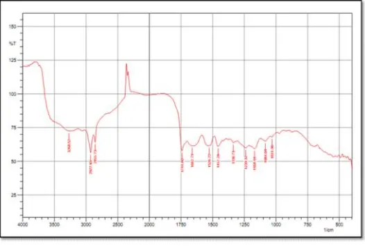 Gambar 8 Spektra dengan perendaman 15 hari dan suhu hidrolisis 90oC