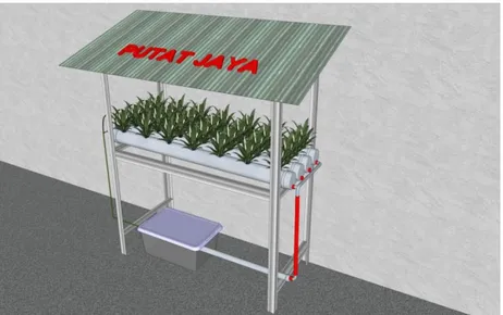 Gambar 1. Tempat Hidroponik  Cara kerja alat 