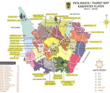 Gambar A1 : Peta Wisata Kabupaten Klaten