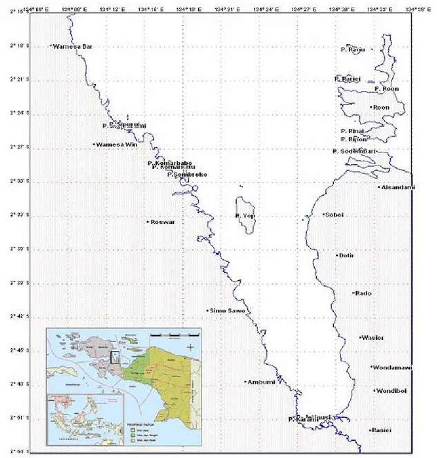 Gambar 1. Lokasi Penelitian di Teluk Wondama