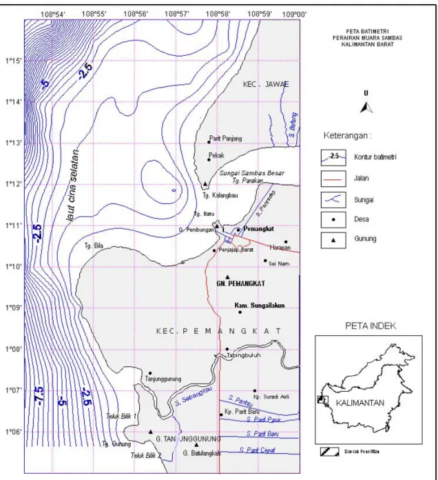 Gambar 1. Peta Batimetri Daerah Penelitian