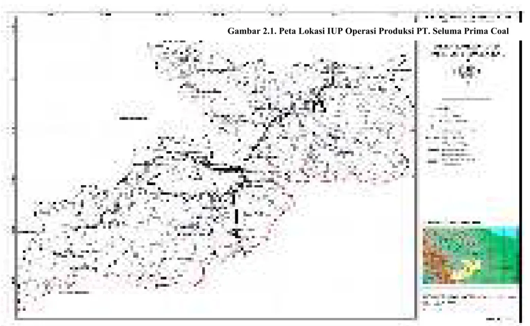 Gambar 2.1. Peta Lokasi IUP Operasi Produksi PT. Seluma Prima Coal