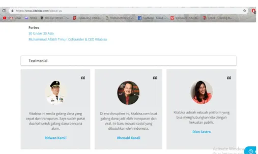 Gambar 1.2 Testimonial Kitabisa.com 