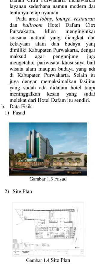 Gambar 1.3 Fasad   2)  Site Plan 