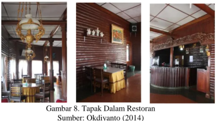 Gambar 8. Tapak Dalam Restoran  Sumber: Okdiyanto (2014) 