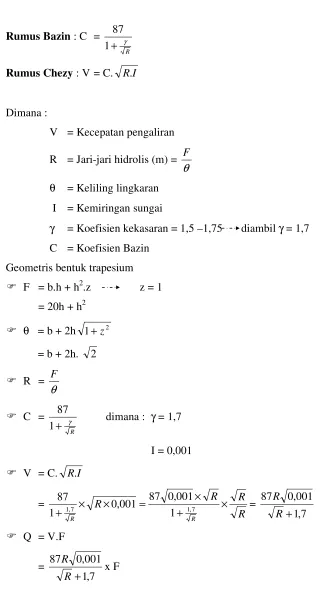 Tabel perhitungan Trial and Error 