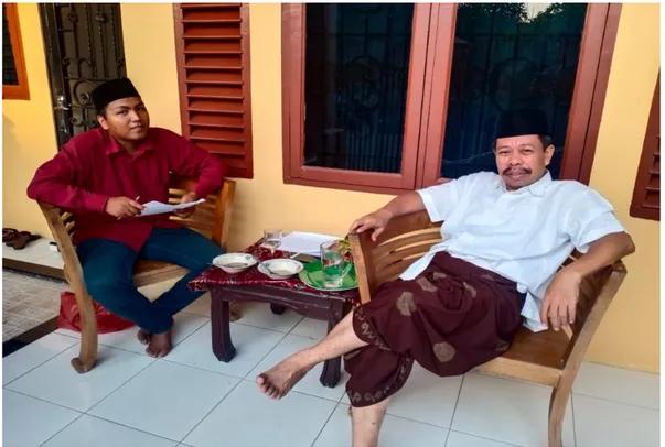Foto wawancara Bersama KetuaBadan kenaziran masjid Al-Mukhlisin bapak zulheri  noer, MP 