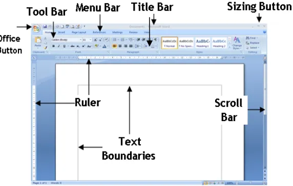 Gambar 4.2 Lembaran Microsoft Word 2007