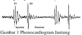 Gambar 1 Phonocardiogram Jantung 
