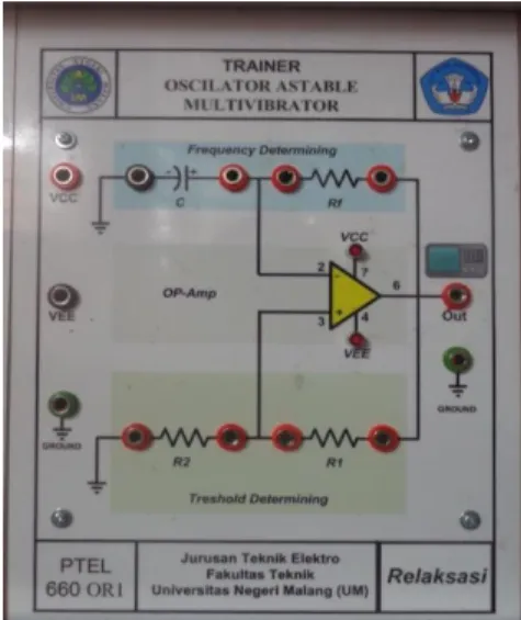 Gambar  8.  Indikator  +12V  dan  -12V  pada  Astable Multivibrator 