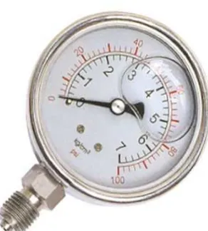 Gambar 2.11  Pressure gauge dengan prinsip kerja Bourdon 