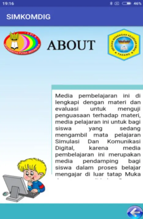 Gambar 5. Tampilan Menu About 