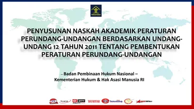 PENYUSUNAN NASKAH AKADEMIK PERATURAN PERUNDANG-UNDANGAN BERDASARKAN ...