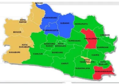Gambar 2. Peta Kemenangan Pilgub Jawa Barat 2018 