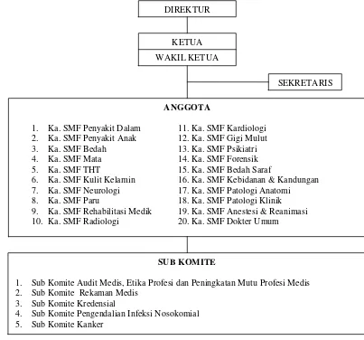 Gambar 2. Struktur Komite Medik RSU dr. Pirngadi Medan  
