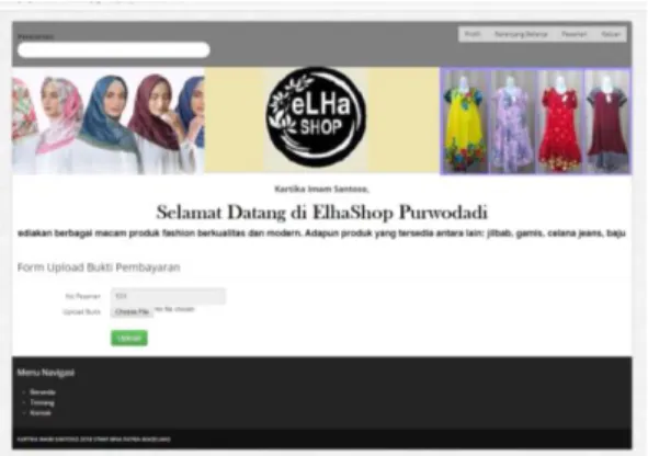 Gambar 9 Halaman Pesanan 