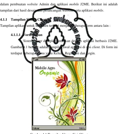 Gambar 4.1 Tampilan Utama Sisi Client 