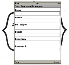 Gambar 4.2 Form Registrasi Pelanggan 