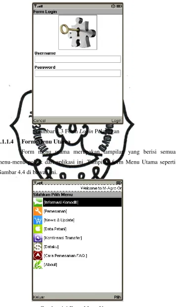 Gambar 4.4 Form Menu Utama commit to user 