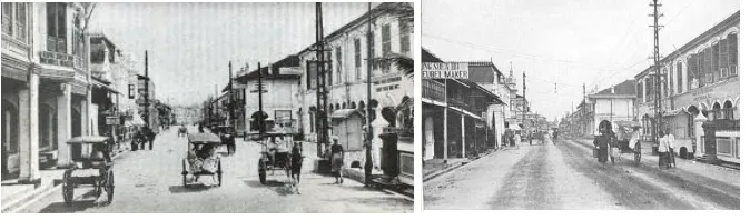 Gambar 1.1: Kesawan di masa 1930-an (repro koleksi Dr. Phil Ichwan Azhari) Sumber: Website Badan Warisan Sumatera 