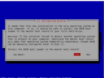 Gambar III.25 Konfigurasi GRUB boot loader 