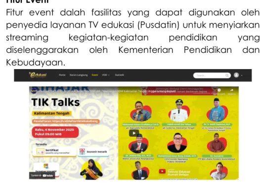 Gambar 10. Tampilan fitur Video On Demand  Sumber: https://tve.kemdikbud.go.id/ 