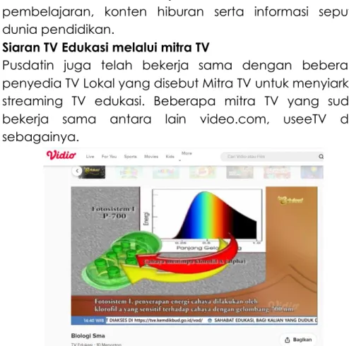Gambar 12. Tampilan streaming TV edukasi di video.com  Sumber : https://www.vidio.com/live/6838-tv-edukasi 