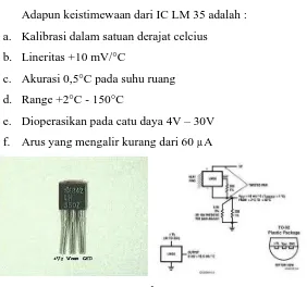 Gambar 2.5 Gambar Sensor LM 35 