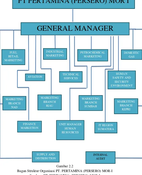 Gambar 2.2 Bagan Struktur Organisasi PT. PERTAMINA (PERSERO) MOR-I 