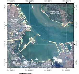 Gambar 4.3 Hasil Penentuan Garis Pantai Muka Air Tinggi  (High Water Level) 