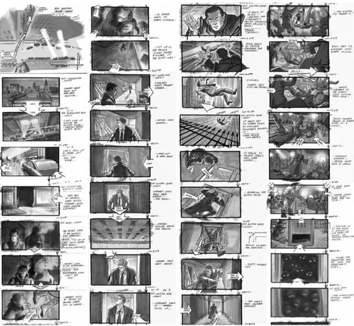 Gambar 4 Contoh Storyboard film Hell Boy 2 (Pinterest.com) 