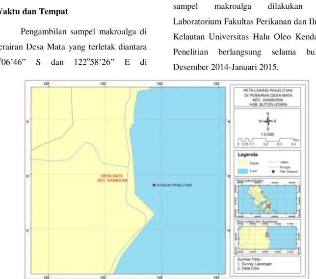 Gambar 1. Lokasi penelitian di perairan Desa Mata   Pengambilan Sampel 