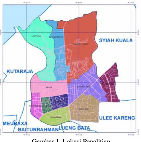 Gambar 1. Lokasi Penelitian Sumber: Bappeda Provinsi Aceh, 2013