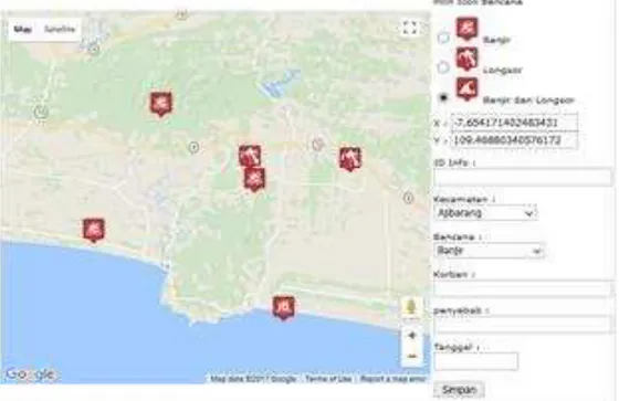 Gambar 7. Data Kecamatan di kabupaten Banyumas Rawan Bencana Alam 