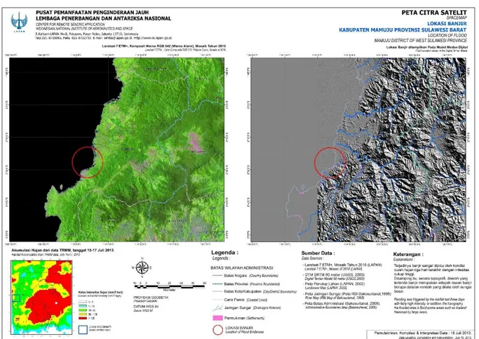 Gambar 1. Peta citra satelit daerah rawan bencana [8] 