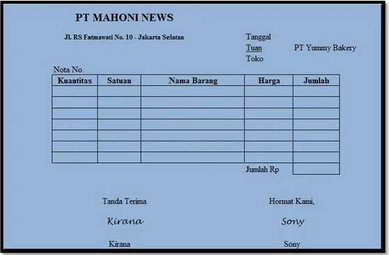 Gambar 4.3 Nota  