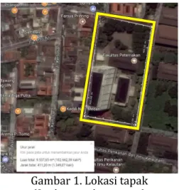 Gambar 1. Lokasi tapak  (Sumber: googlemaps.com) 