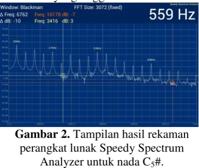 Gambar 2. Tampilan hasil rekaman 